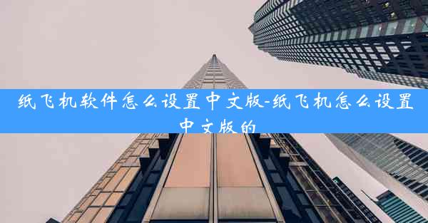 纸飞机软件怎么设置中文版-纸飞机怎么设置中文版的