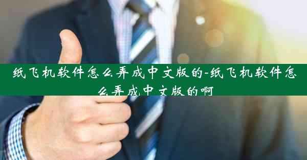 纸飞机软件怎么弄成中文版的-纸飞机软件怎么弄成中文版的啊