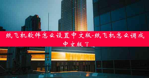 纸飞机软件怎么设置中文版-纸飞机怎么调成中文版了