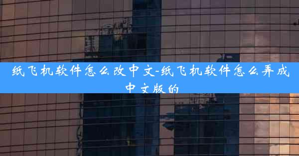 纸飞机软件怎么改中文-纸飞机软件怎么弄成中文版的