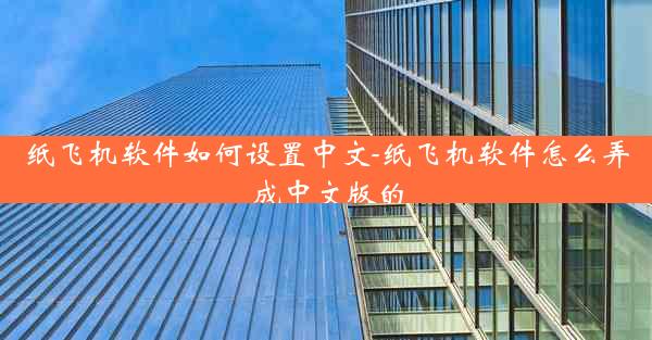 纸飞机软件如何设置中文-纸飞机软件怎么弄成中文版的