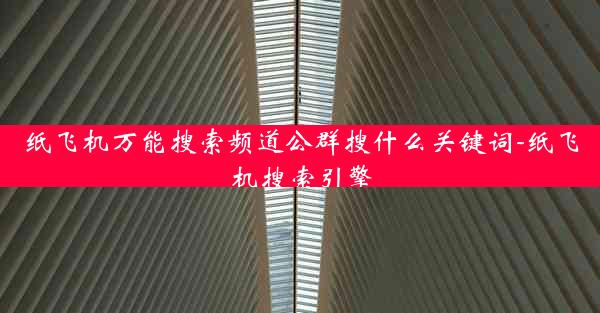 纸飞机万能搜索频道公群搜什么关键词-纸飞机搜索引擎