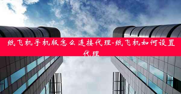 纸飞机手机版怎么连接代理-纸飞机如何设置代理