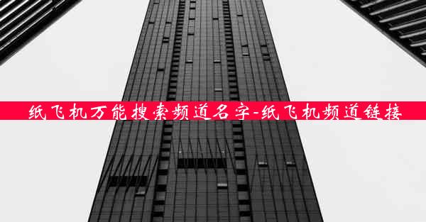 纸飞机万能搜索频道名字-纸飞机频道链接