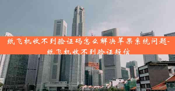 纸飞机收不到验证码怎么解决苹果系统问题-纸飞机收不到验证短信