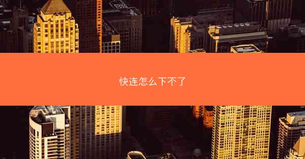 快连怎么下不了